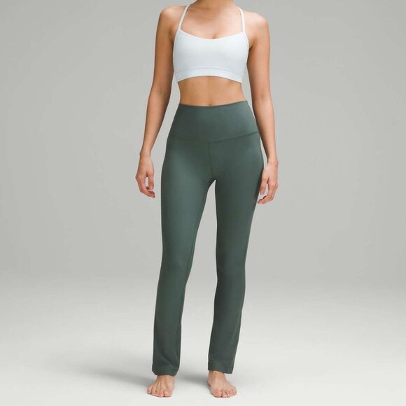 Lululemon Align Ribbed Mini-Flared Pant *Extra Short Dark Forest Size 6 - Picture 2 of 6